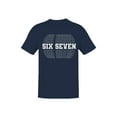 thumbnail image 1 of Six Seven Bold Typography Design Men's T-shirt, 1 of 3