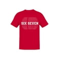 thumbnail image 1 of Six Seven Bold Typography Design Men's T-shirt, 1 of 3