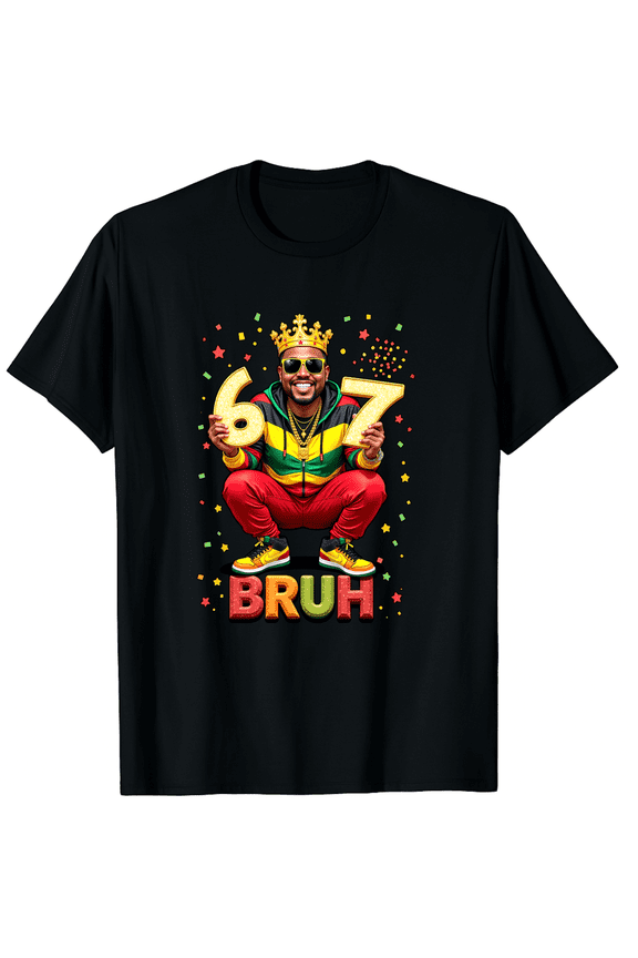 Six Seven Bruh 67 Black History African American Boy Men Women Short Sleeve Graphic T-Shirt, Black History Month