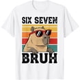 thumbnail image 1 of Six Seven Bruh 67 Meme Funny Capybara Humor Unisex T-Shirt, 1 of 6
