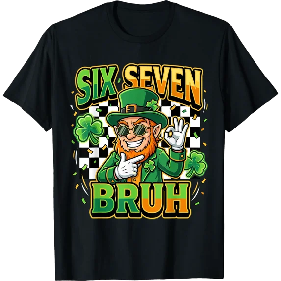 Six Seven Bruh Leprechaun For St Paddy' T-Shirt - Walmart.com