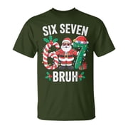 Six Seven Burh Christmas 6 7 Meme Gen Alpha Slang TShirt