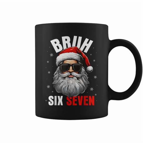 Six Seven Christmas Bruh Santa Boys Meme Gen Alpha Coffee Mugs