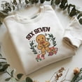 thumbnail image 1 of Six Seven Embroidered Sweatshirt, Funny Gingerbread Christmas Sweater, Gen Z Meme Embroidery, Trendy Xmas Shirt, Cozy Holiday Gift, 67 Trend, 1 of 4