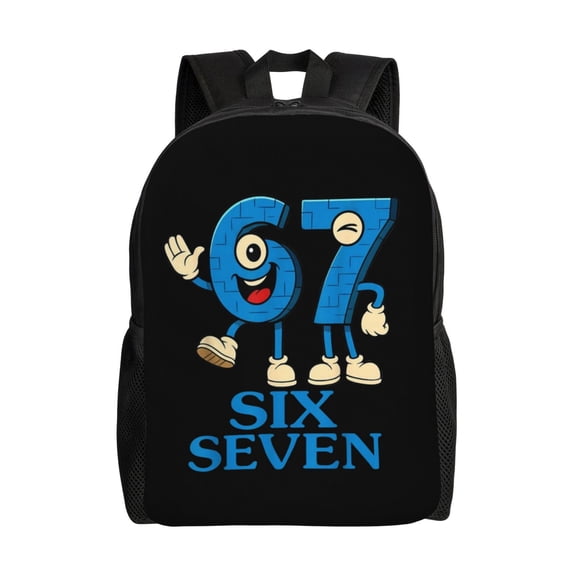 Six Seven Emojis Backpack Fashion Travel Backpack Laptop Backpack 16 Inch Simple Backpack