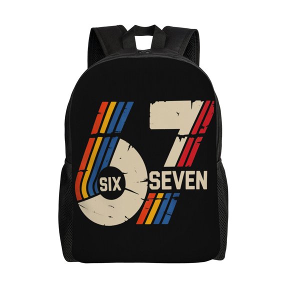Six Seven Emojis Backpack Fashion Travel Backpack Laptop Backpack 16 Inch Simple Backpack