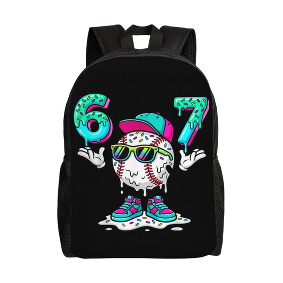 Six Seven Emojis Backpack Fashion Travel Backpack Laptop Backpack 16 Inch Simple Backpack