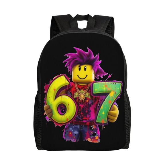 Six Seven Emojis Backpack Fashion Travel Backpack Laptop Backpack 16 Inch Simple Backpack