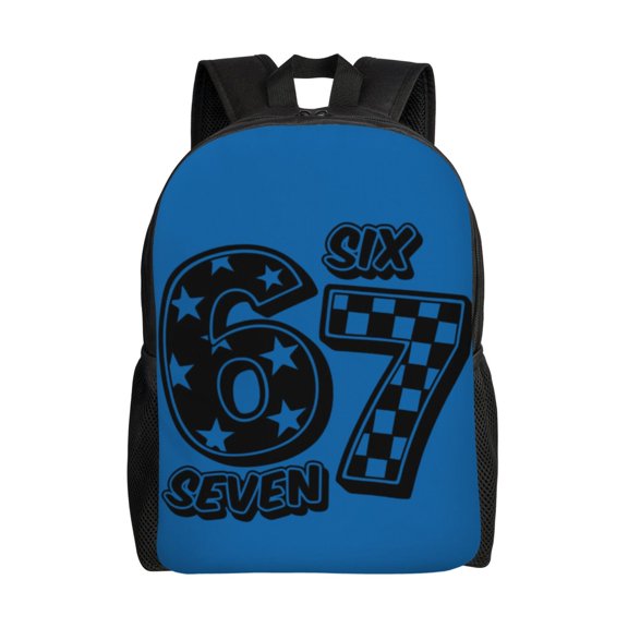 Six Seven Emojis Backpack Fashion Travel Backpack Laptop Backpack 16 Inch Simple Backpack