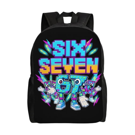 Six Seven Emojis Backpack Fashion Travel Backpack Laptop Backpack 16 Inch Simple Backpack