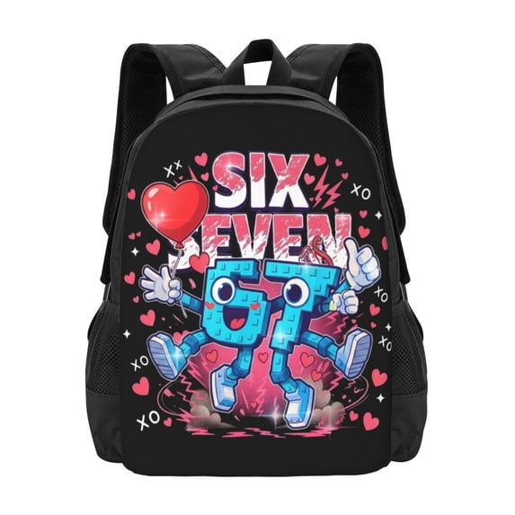 Six Seven Emojis Backpack Fashion Travel Backpack Laptop Backpack Simple And Large Capacity Backpack 16.5 Inch