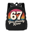 thumbnail image 1 of Six Seven Emojis Backpack Fashion Travel Backpack Laptop Backpack Simple And Large Capacity Backpack 16.5 Inch, 1 of 9
