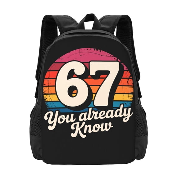 Six Seven Emojis Backpack Fashion Travel Backpack Laptop Backpack Simple And Large Capacity Backpack 16.5 Inch