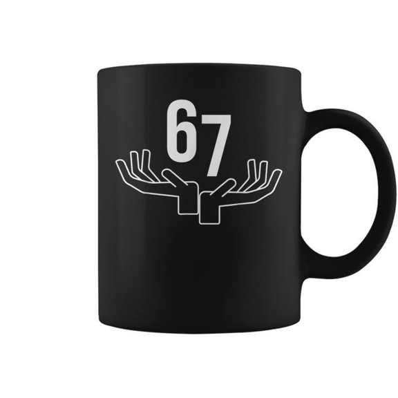 Six Seven Hand Gesture Meme Coffee Mugs