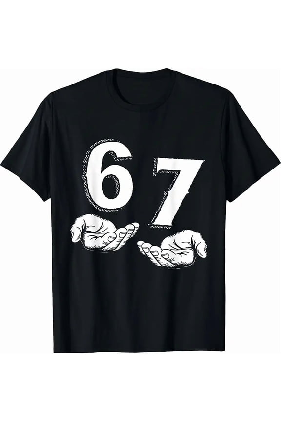 Six Seven Hands Meme Funny Graphic Unisex Short Sleeve T-Shirt