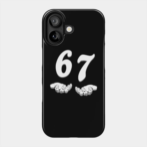 Six Seven Hands Number Art Math Funny Meme iPhone 11 12 13 14 15 16 17 Pro Max Case