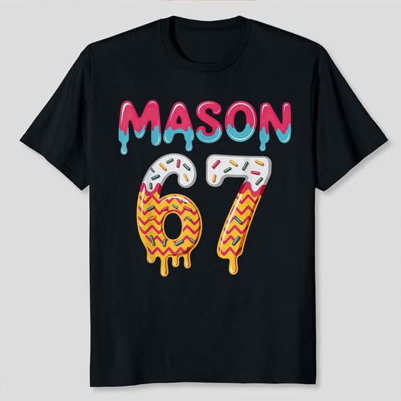Six Seven Ice Cream Drip 67 Mason Meme T-Shirt Unisex, Sizes S-5XL, Gategoo