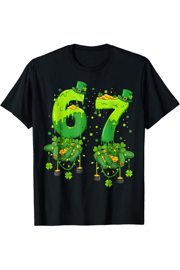 Six Seven Meme 67 St Patricks Day Shamrock Men Women T-Shirt men's graphic t-shirts