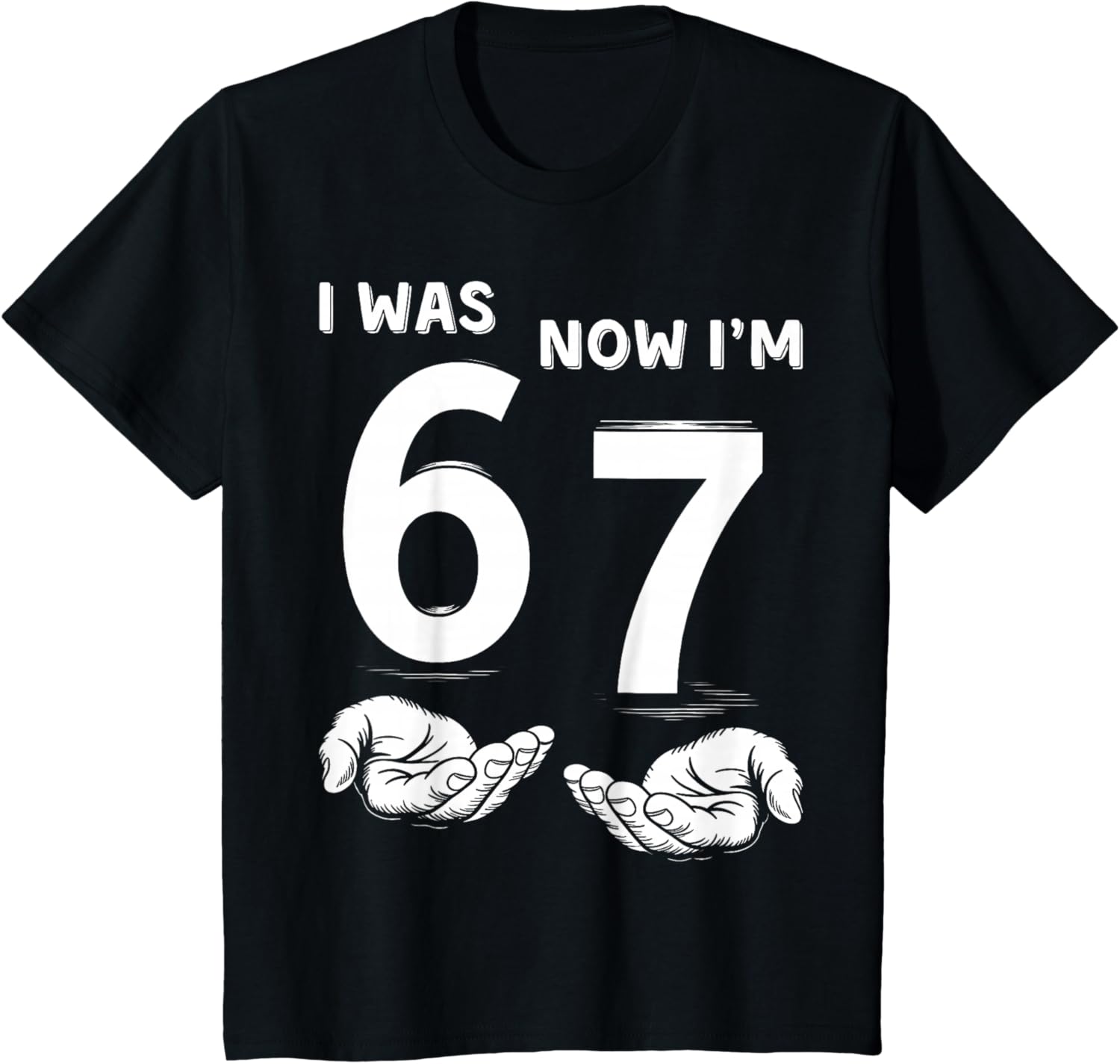Six Seven Meme 7 Year Old Birthday Shirt was 6 Now I'm 7 Boy T-Shirt
