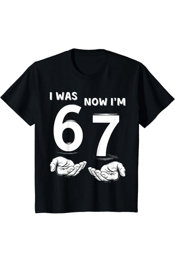 Six Seven Meme 7 Year Old Birthday Shirt was 6 Now I'm 7 Boy T-Shirt