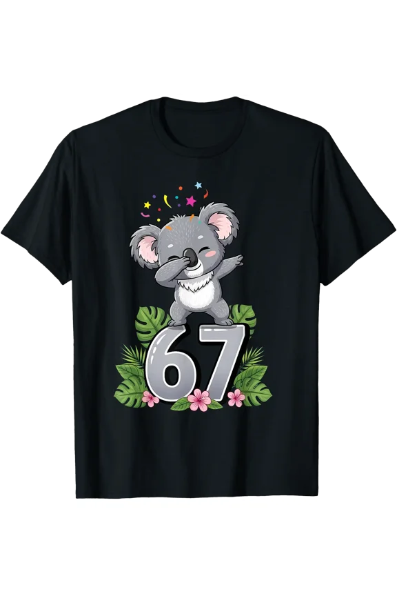 Six Seven Meme Dabbing Baby Koala 67 Funny Gen Z Apha T-Shirt, Unisex T-Shirt