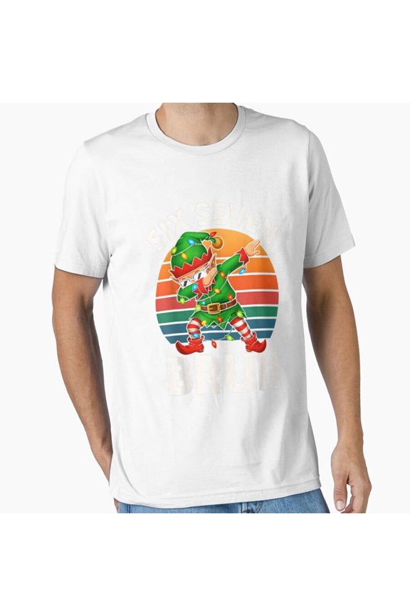 Six Seven Meme Dabbing Elf Merry Christmas Bruh Unisex T-Shirt up to size 5XL