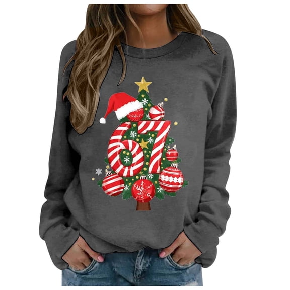 Six Seven Meme Xmas 6 7 Christmas Sweatshirts Women Xmas Graphic Pullover Funny Ugly Christmas Shirt Long Sleeve Tops