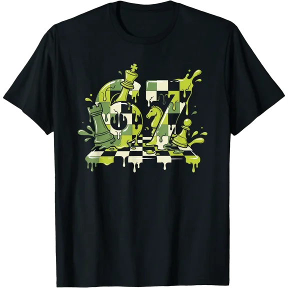 Six Seven Number 67 Meme Chess Piece Checkmate Slime Funny T-Shirt, Unisex T-Shirt