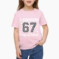 thumbnail image 1 of Six Seven Shirt, I Survived 67 Days of Schol T-Shirt Funny Six Seven Memee Shirt,Pink 130cm, 1 of 6