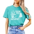 thumbnail image 1 of Six Seven Skeleton Shirt for Men & Women Funny Gen Z 6 7 Halloween Meme Tee Seafoam Shirt Adult X-Large, 1 of 4
