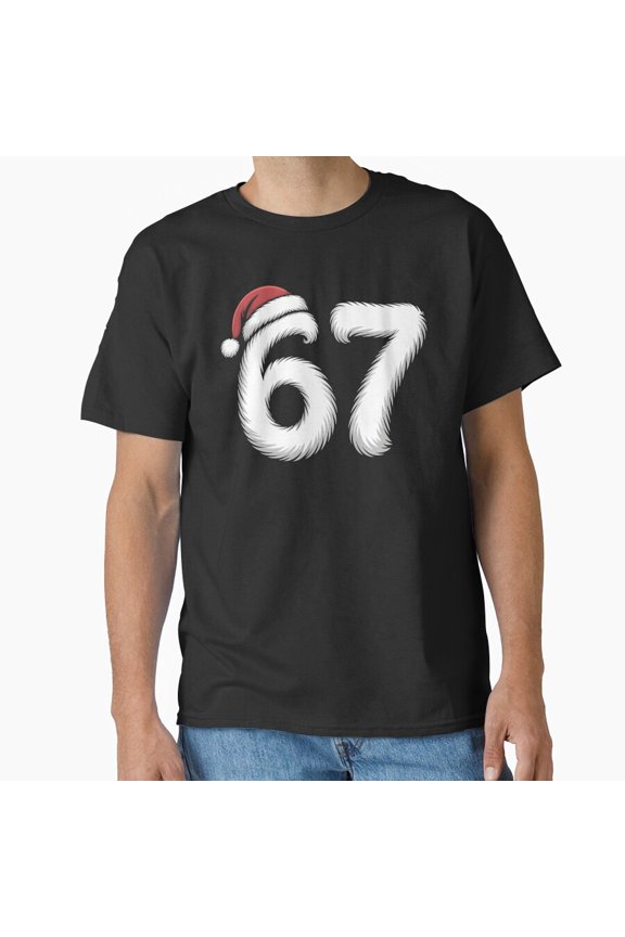 Six Seven Xmas Meme 67 St Nick Beard Design Funny Holiday Graphic Unisex T-Shirt, for men & women, up to size 5XL