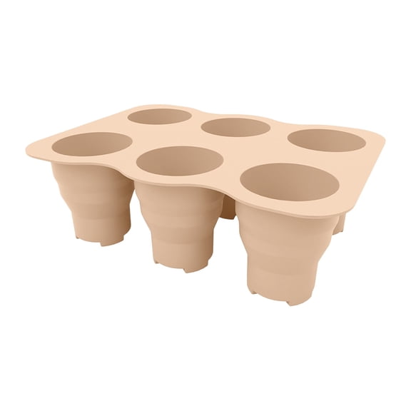 Six Small Plants Potted Easily Release Tray Breathable and Drainage Silicone Folding Pot for Garden, Courtyard, Patio, and Balcony Decor