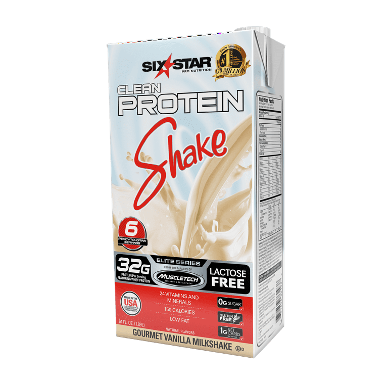 Six Star Gourmet Vanilla Protein Milkshakes, 4-Pack, 11 Fl. Oz.