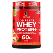 Six Star Pro Nutrition Complete Whey Protein Plus Powder, Vanilla Salted Caramel Ice Cream, 17 Servings
