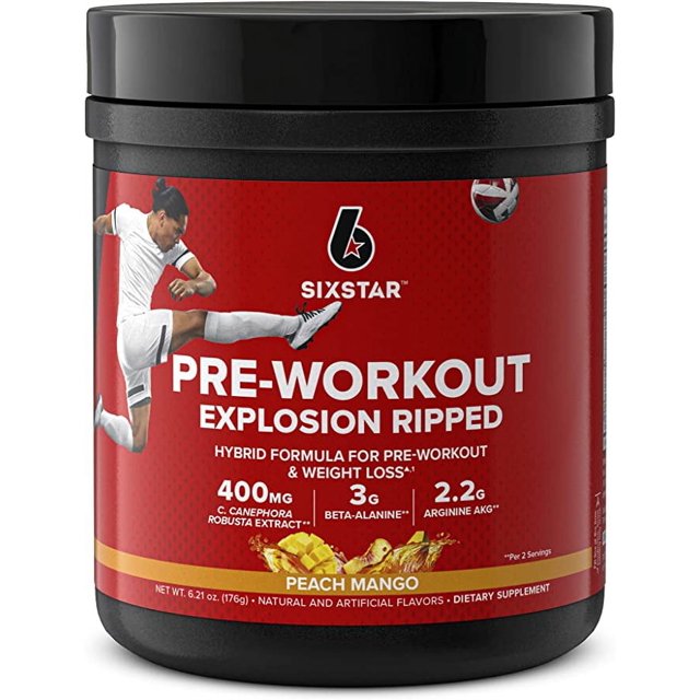 Six Star Explosion Ripped Pre Workout + Weight Loss Powder 30 servings *EN
