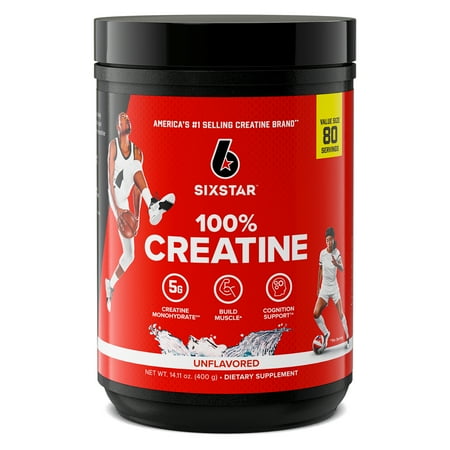 Six Star Pro Nutrition 100% Creatine Powder, Supports Muscles, Unflavored, 10.58 oz, 80 Servings