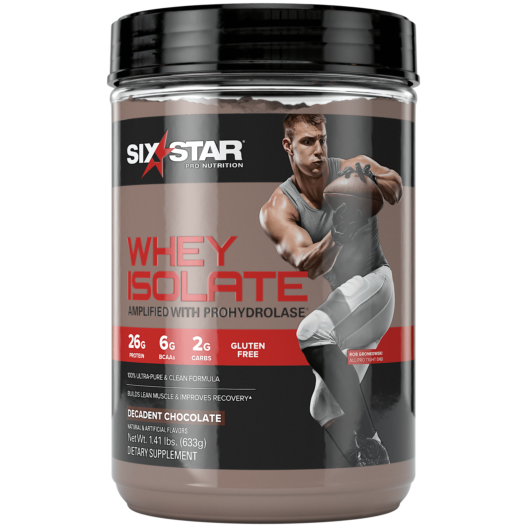 Six Star Pro Nutrition 100% Whey Isolate Protein Powder, Decadent  Chocolate, 26g Protein, 1.4lbs