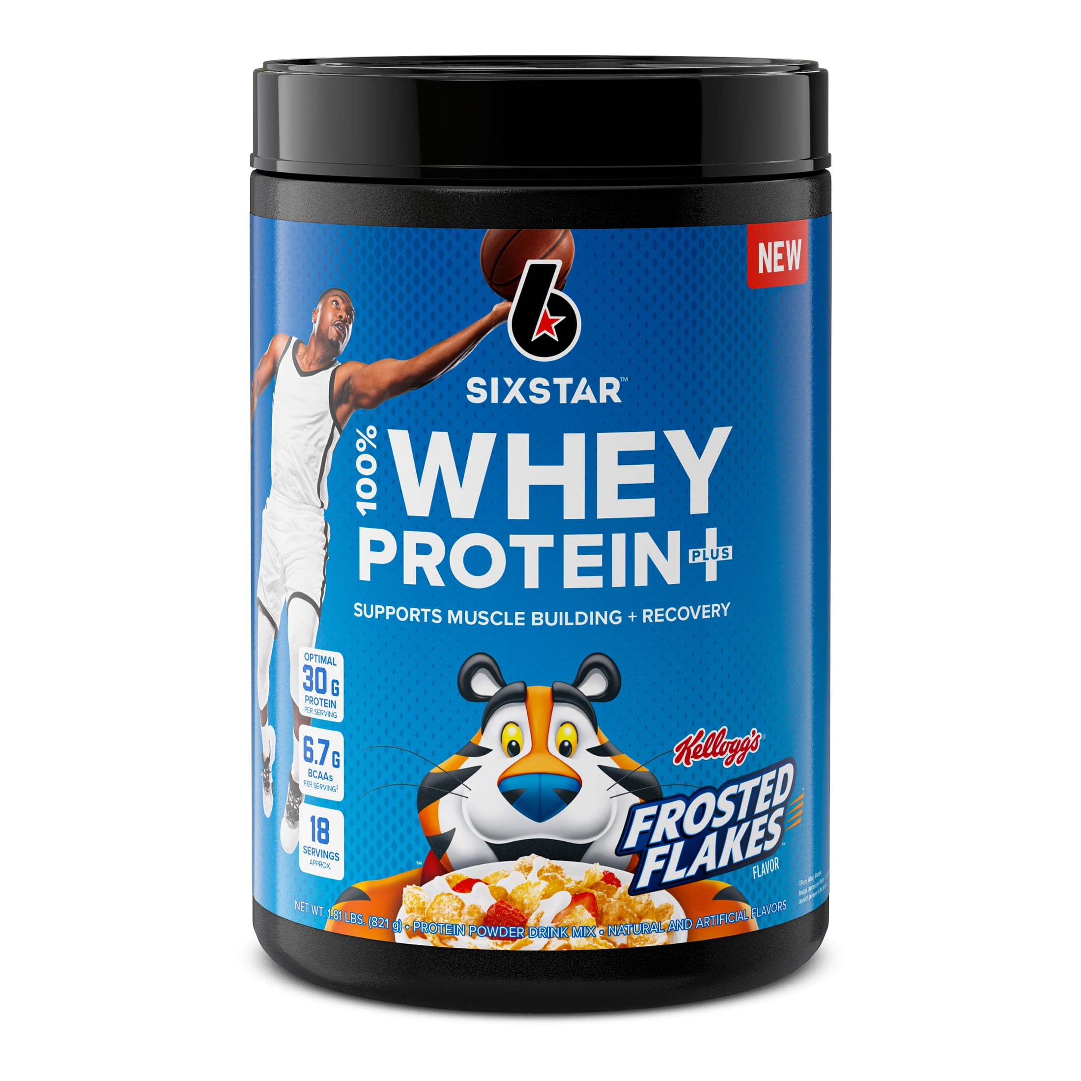Six Star Pro Nutrition 100% Whey Protein Plus Powder, Kellogg's Frosted ...