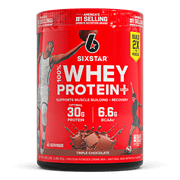 Six Star Pro Nutrition 100% Whey Protein Plus Powder Triple Chocolate Powder, 30 G Protein, 4.1 lb