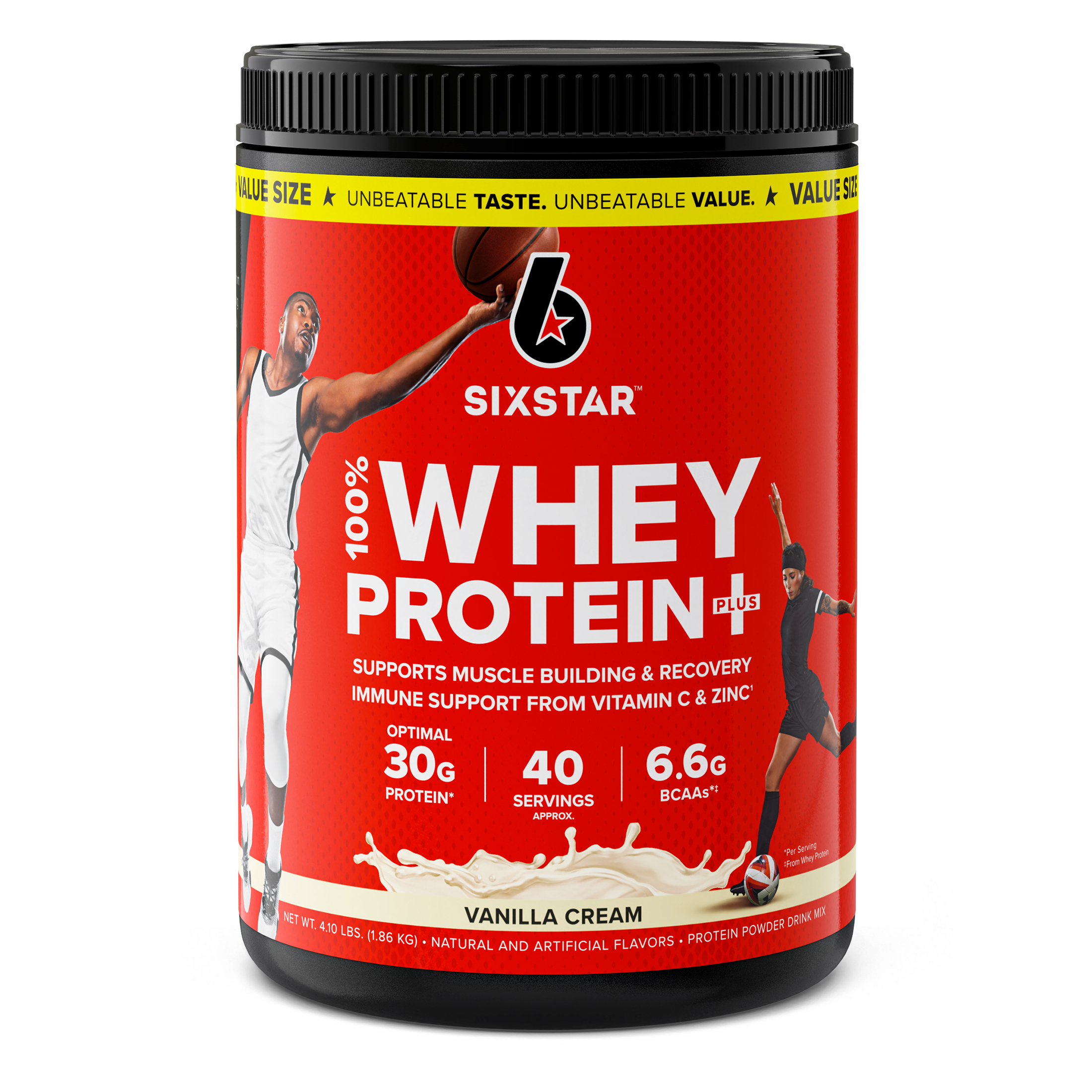 Six Star Pro Nutrition 100 Whey Protein Plus Powder Vanilla Cream 