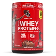 Six Star Pro Nutrition 100% Whey Protein Powder Plus, 30g Protein, Triple Chocolate, 1.81 lbs