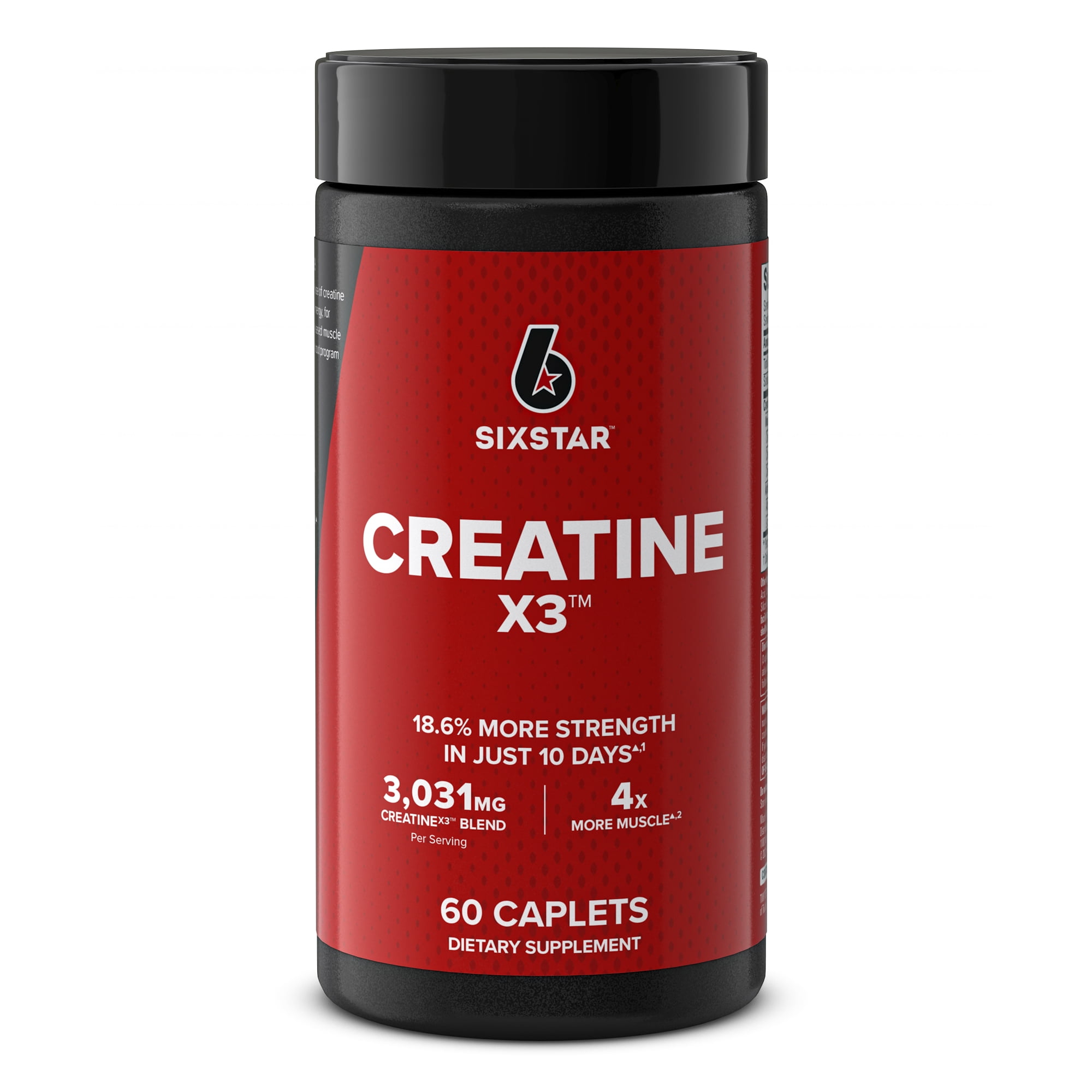 Six Star Pro Nutrition Creatine X3 BCAA Amino Acid Blend Caplets, 60 Ct ...