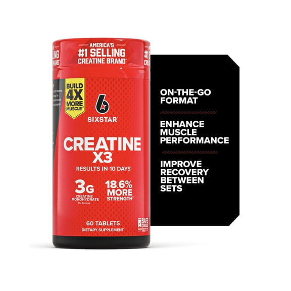Six Star Pro Nutrition Creatine Caplets, 60 Ct