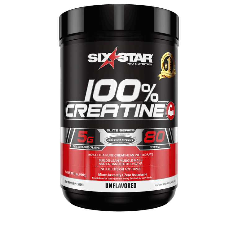 Six Star Pro Nutrition Creatine, Unflavored, 50g per Serving, 14.11 oz