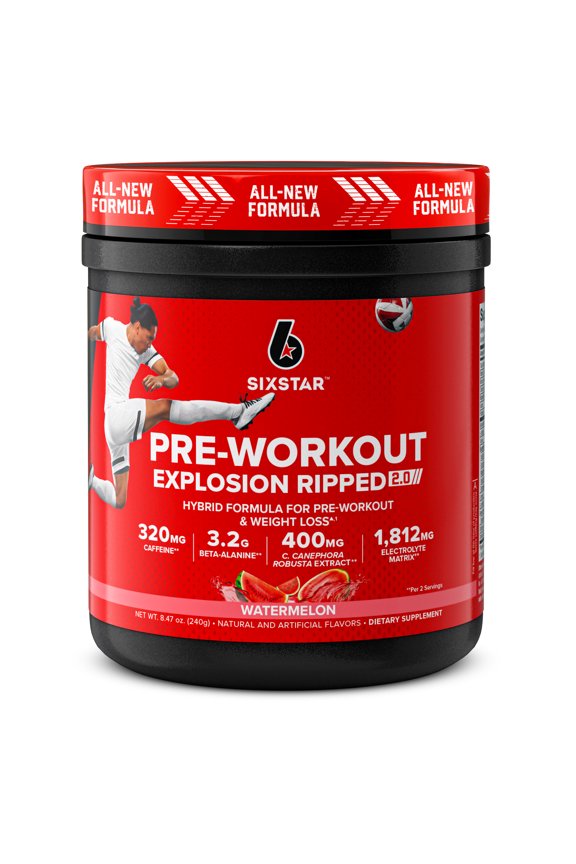 Pre-Workout Powder Explosion Ripped 2.0 Electrolyte Matrix, Watermelon, 8.47 oz