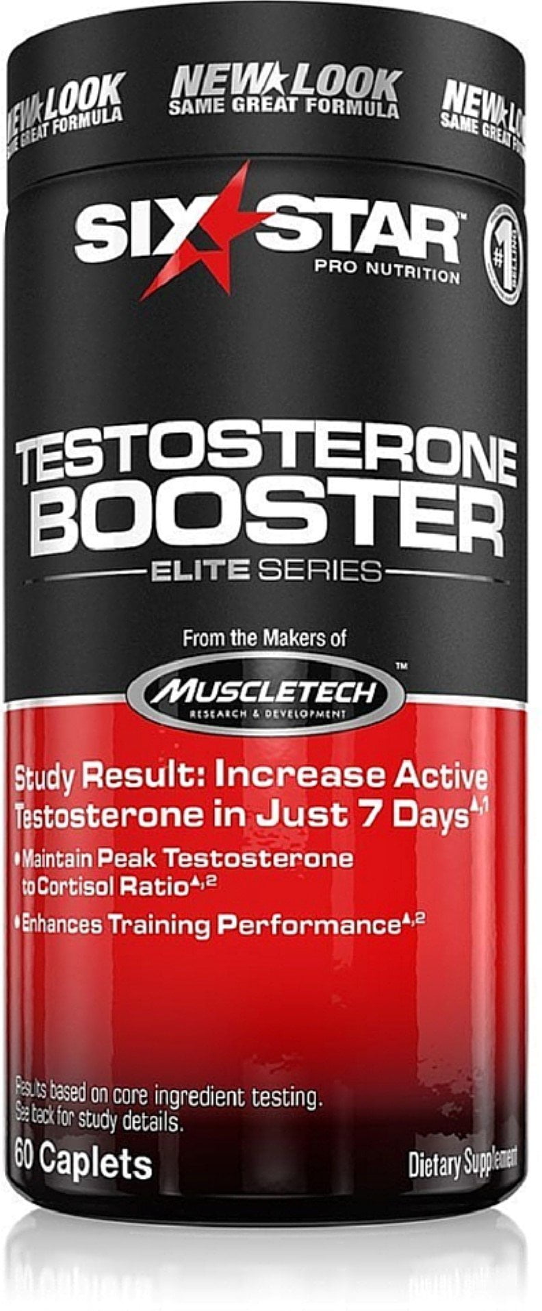Six Star Testosterone Booster Enhances Training Performance, 60ct, 4
