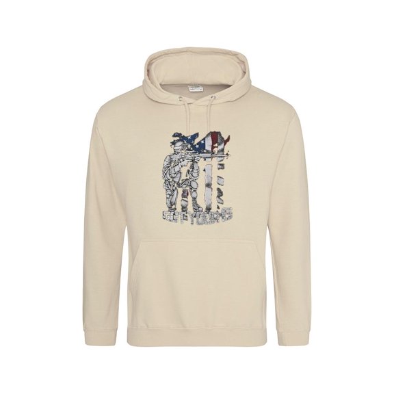 Six T American Flag Military, 4th July, Veteran, Army, Service, Patriot USA Hero Hoodie Unisex, up to 5XL