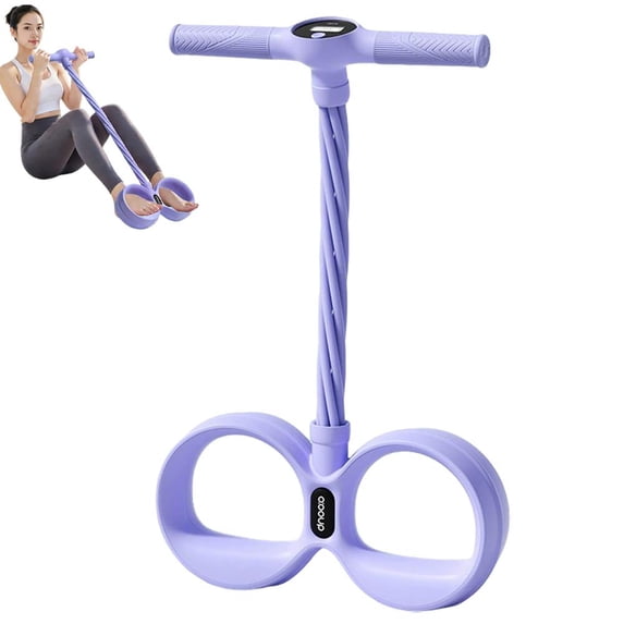 Smart Foot Pedal Puller Avec Compteur Digital – 6 Tubes Résistance, Poignées Ergonomiques, Pour Bras, Abdos, Jambes Et étirements