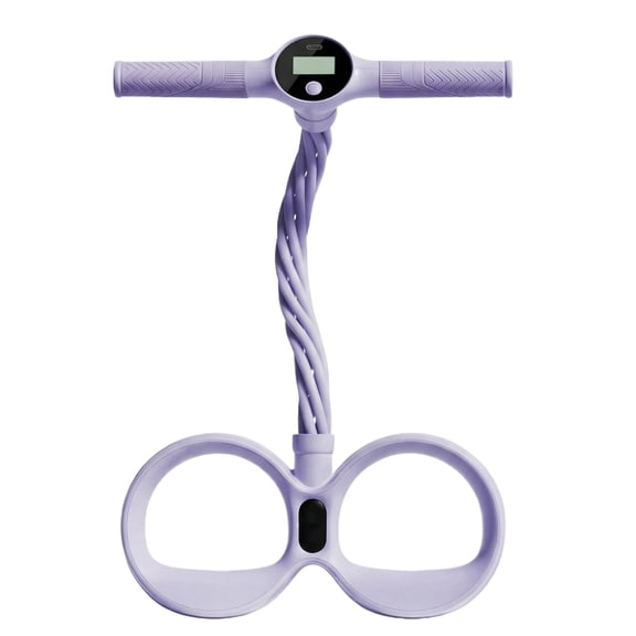 Six Tube Resistance Rope Trainer with Digital Counter and Foot Pedals Adjustable Fitness Cords for Arm Leg Waist Exercise Yoga Workout