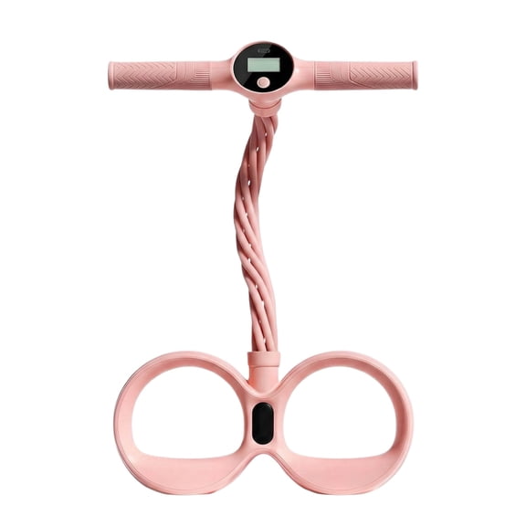 Six Tube Resistance Rope Trainer with Digital Counter and Foot Pedals Adjustable Fitness Cords for Arm Leg Waist Exercise Yoga Workout